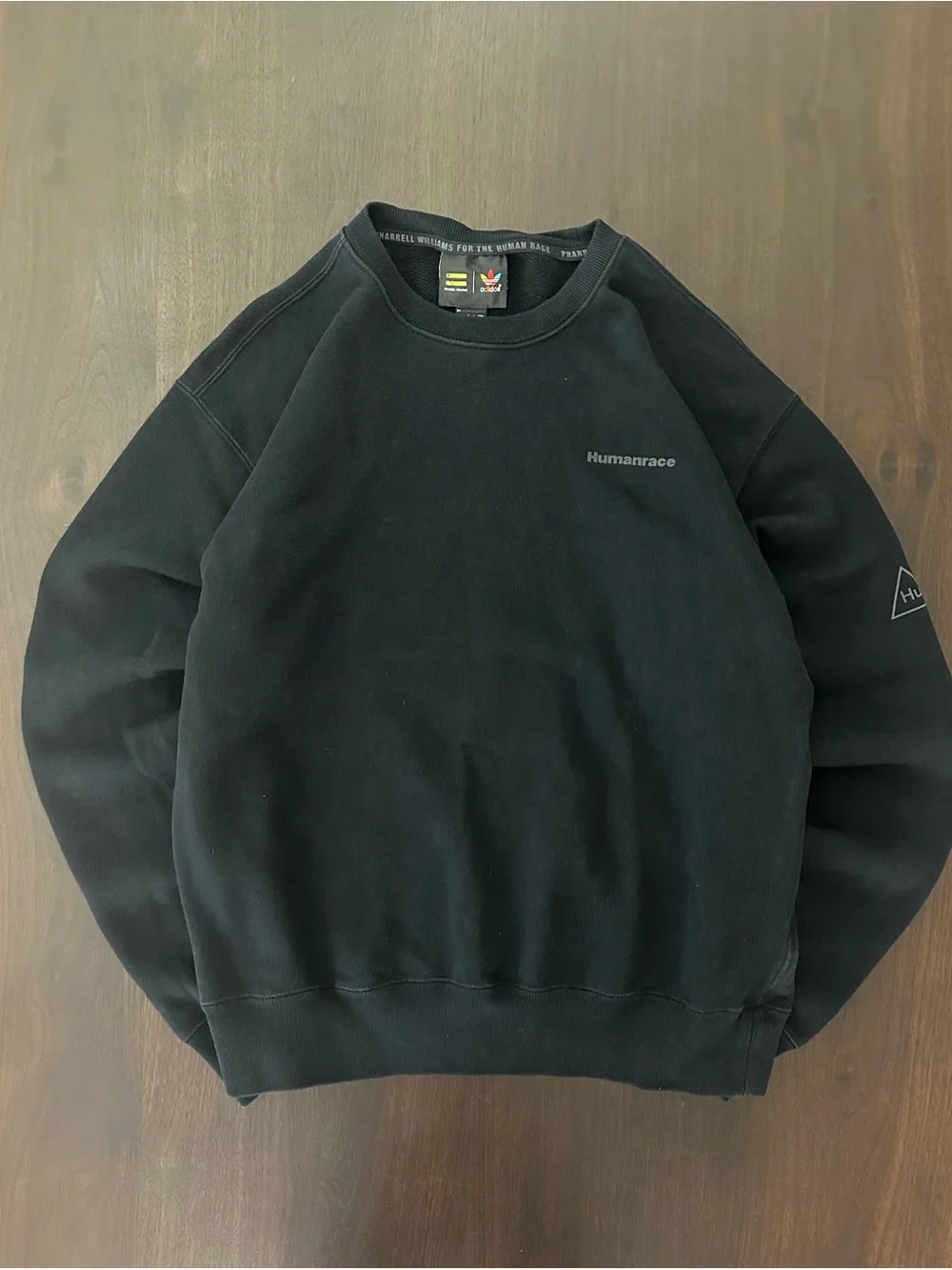 Adidas Pharrell Williams Humanrace Crewneck Sweatshirt Black Pullover Size M